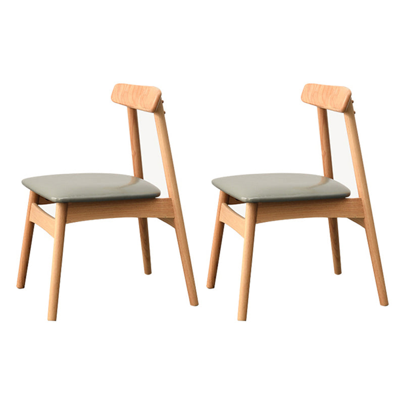 Chaise d'intérieur contemporaine à dossier ouvert en bois, chaise de salle à manger de 18 pouces de large