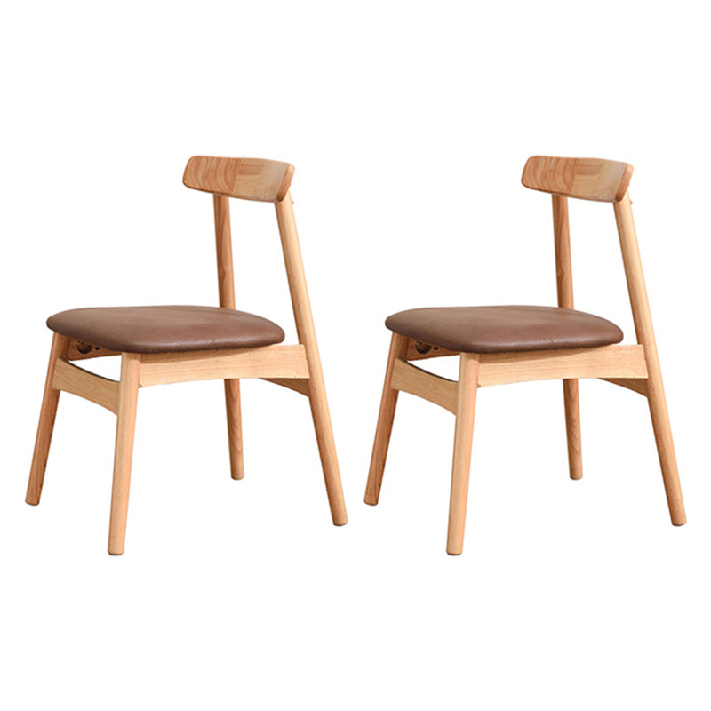 Chaise d'intérieur contemporaine à dossier ouvert en bois, chaise de salle à manger de 18 pouces de large