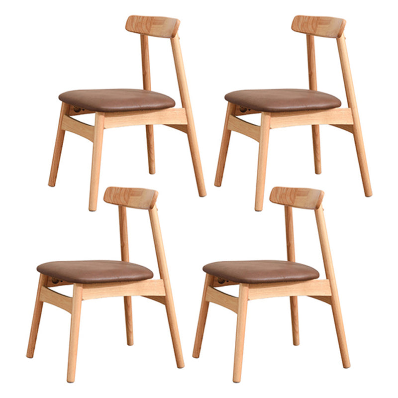Chaise d'intérieur contemporaine à dossier ouvert en bois, chaise de salle à manger de 18 pouces de large