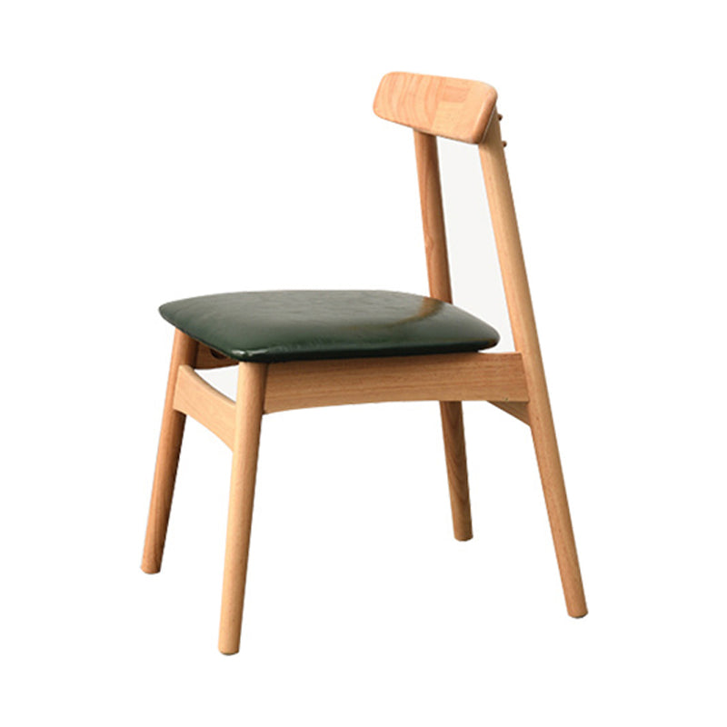 Chaise d'intérieur contemporaine à dossier ouvert en bois, chaise de salle à manger de 18 pouces de large