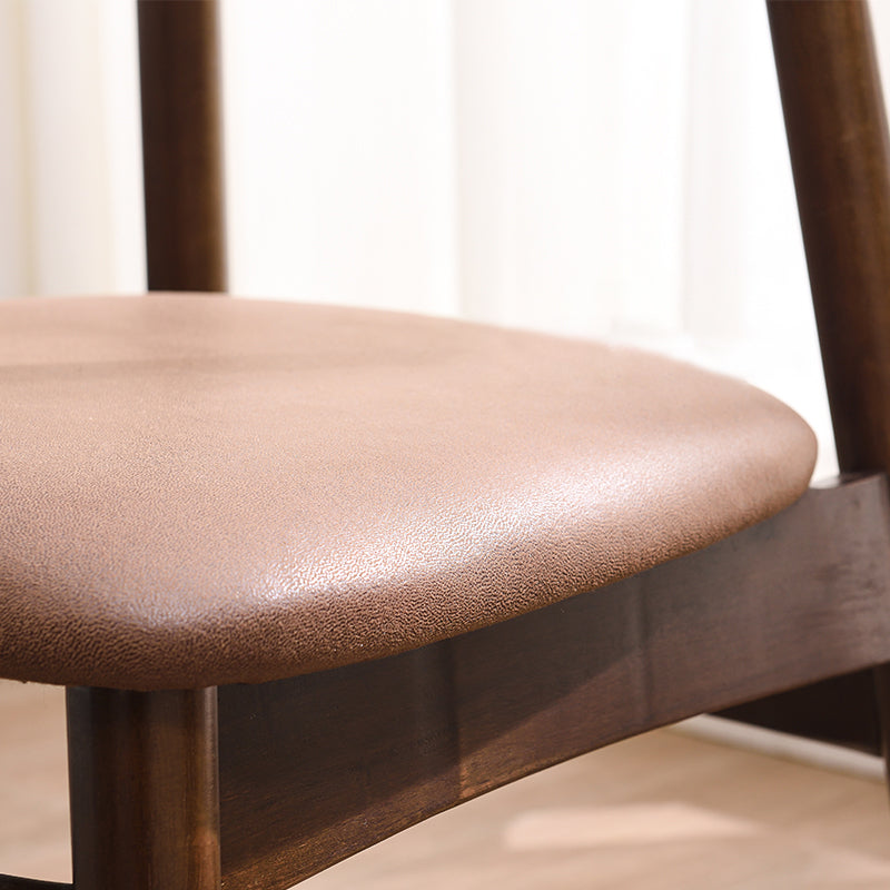Chaise d'intérieur contemporaine à dossier ouvert en bois, chaise de salle à manger de 18 pouces de large