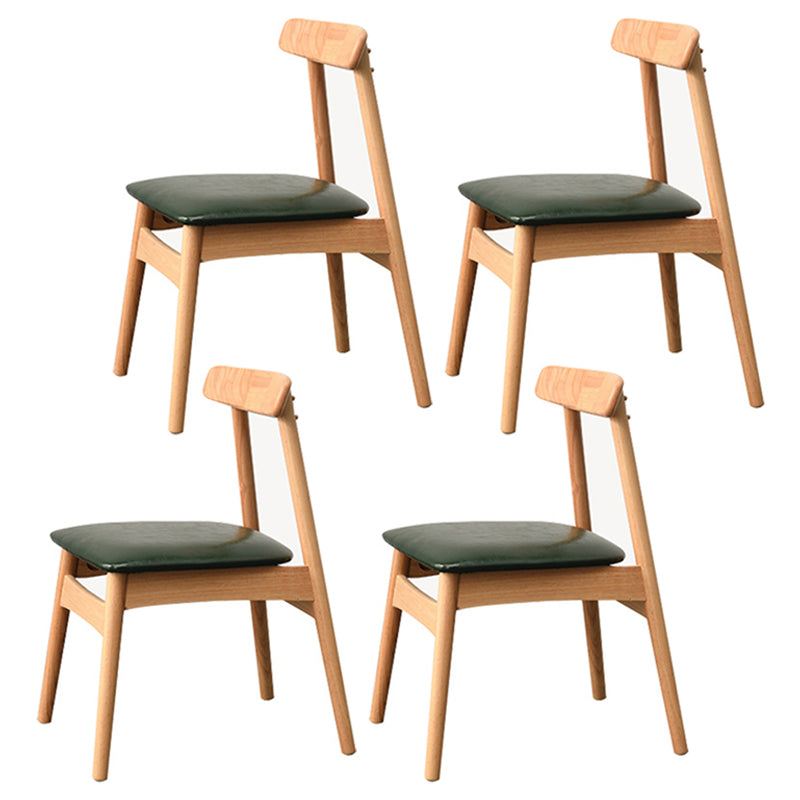 Chaise d'intérieur contemporaine à dossier ouvert en bois, chaise de salle à manger de 18 pouces de large