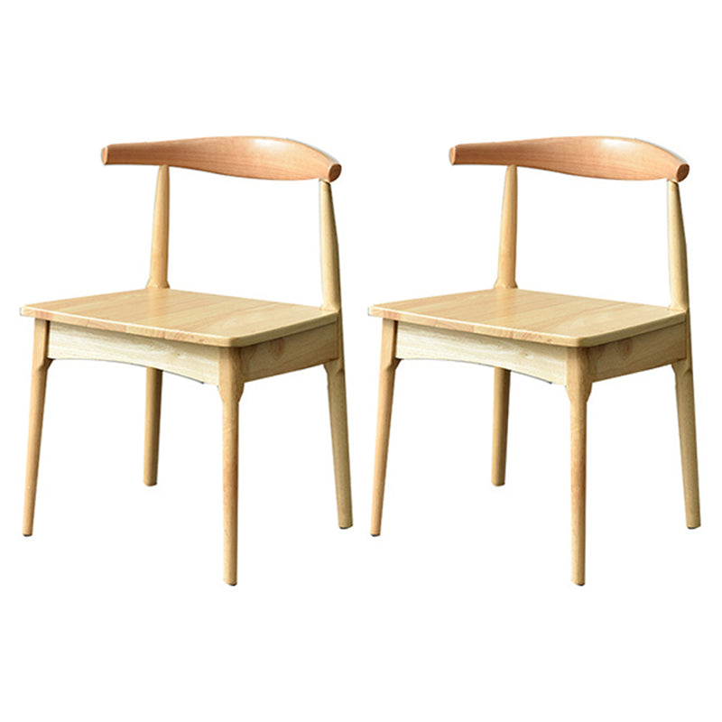 Chaise d'intérieur contemporaine à dossier ouvert en bois, chaise de salle à manger de 18 pouces de large