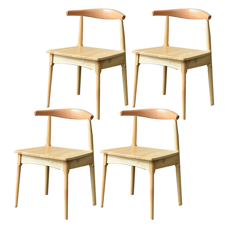 Chaise d'intérieur contemporaine à dossier ouvert en bois, chaise de salle à manger de 18 pouces de large