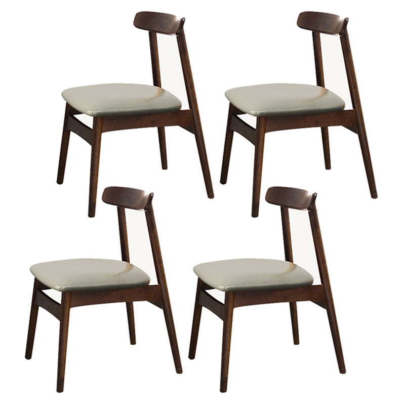Chaise d'intérieur contemporaine à dossier ouvert en bois, chaise de salle à manger de 18 pouces de large
