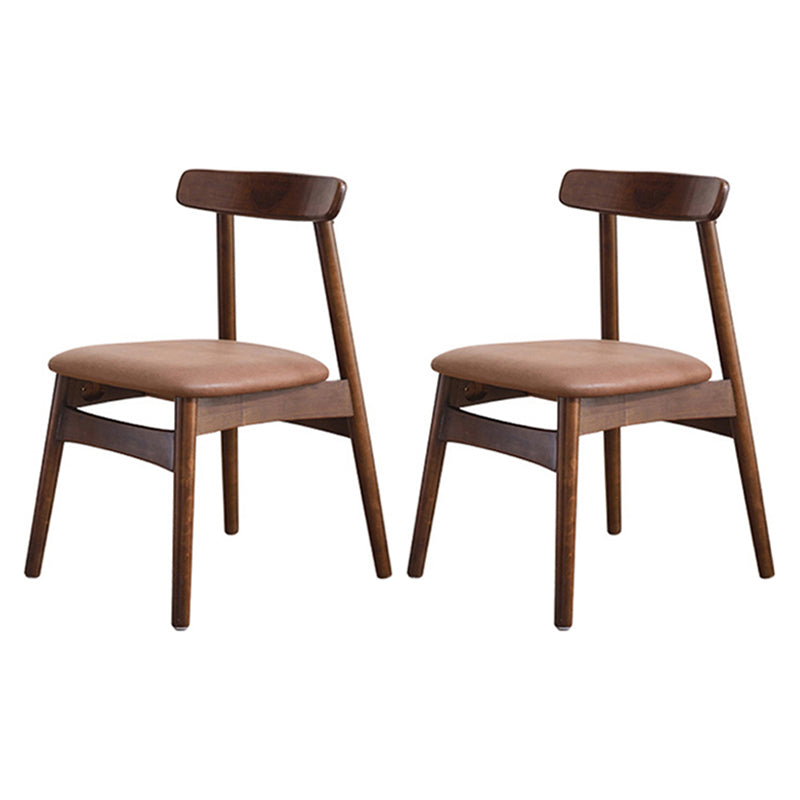 Chaise d'intérieur contemporaine à dossier ouvert en bois, chaise de salle à manger de 18 pouces de large