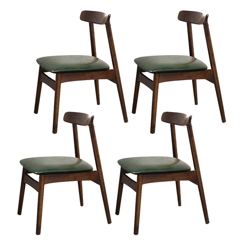 Chaise d'intérieur contemporaine à dossier ouvert en bois, chaise de salle à manger de 18 pouces de large