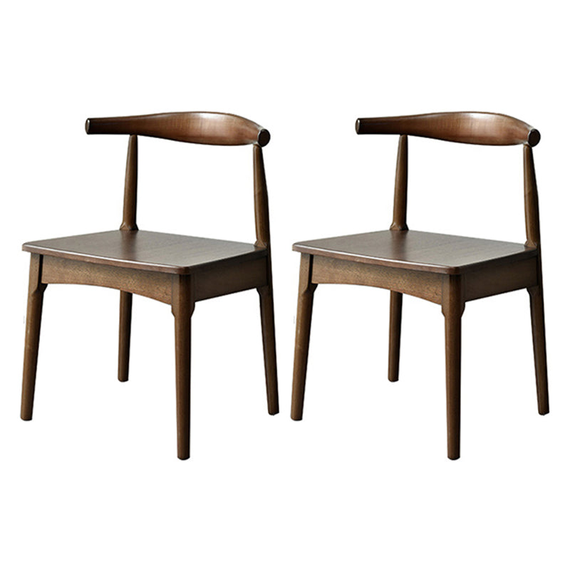 Chaise d'intérieur contemporaine à dossier ouvert en bois, chaise de salle à manger de 18 pouces de large