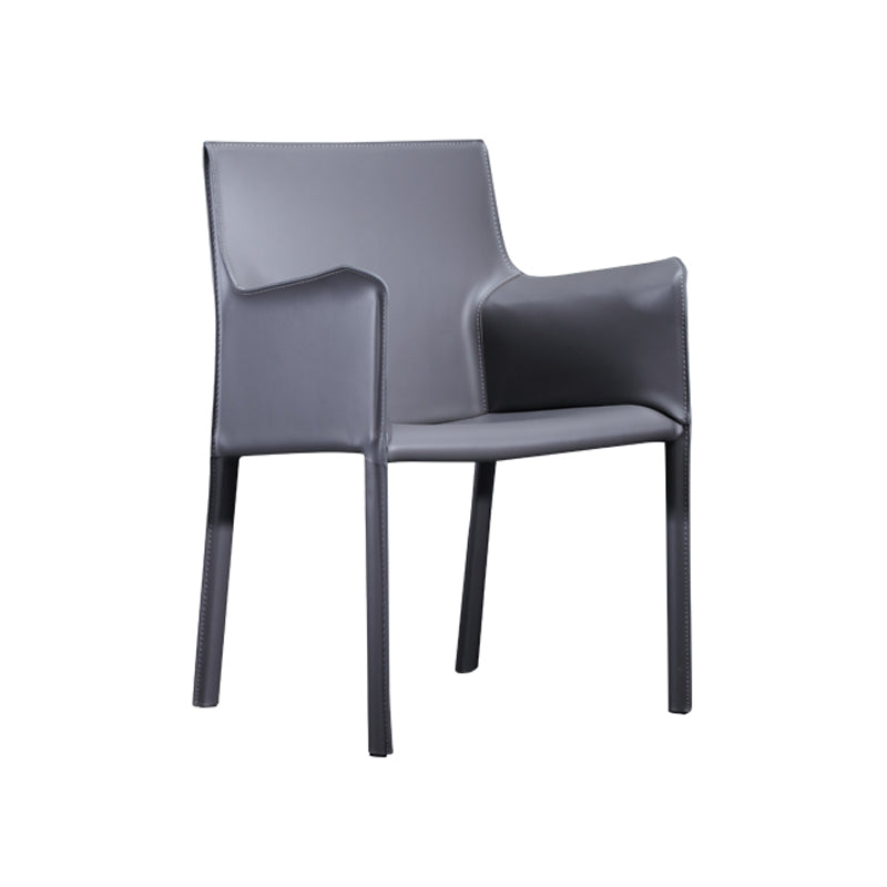 Chaise de salle à manger moderne en similicuir, finition mate, fauteuil de salle à manger Parsons