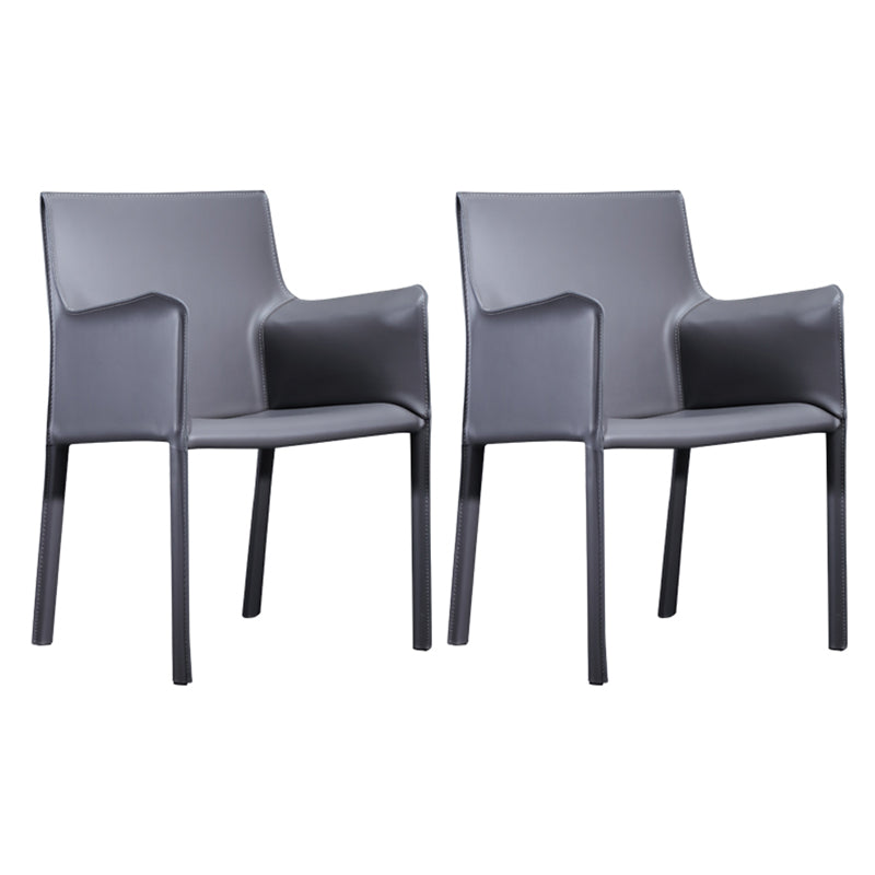 Chaise de salle à manger moderne en similicuir, finition mate, fauteuil de salle à manger Parsons