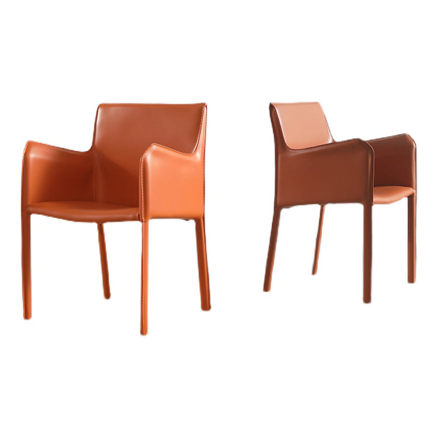 Chaise de salle à manger moderne en similicuir, finition mate, fauteuil de salle à manger Parsons