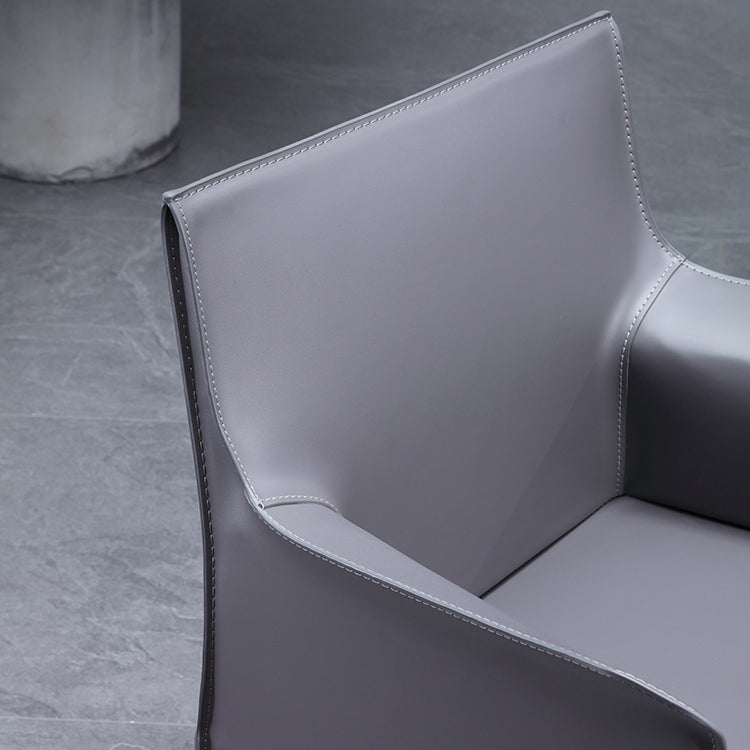 Chaise de salle à manger moderne en similicuir, finition mate, fauteuil de salle à manger Parsons