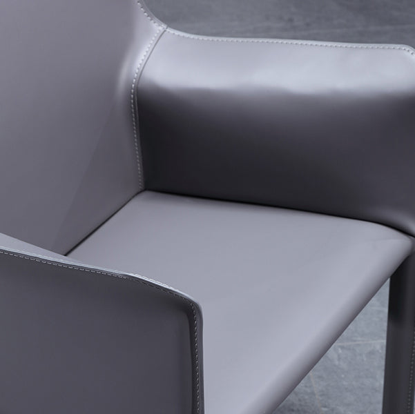 Chaise de salle à manger moderne en similicuir, finition mate, fauteuil de salle à manger Parsons