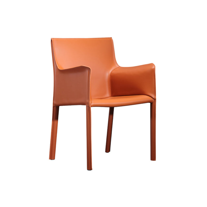 Chaise de salle à manger moderne en similicuir, finition mate, fauteuil de salle à manger Parsons