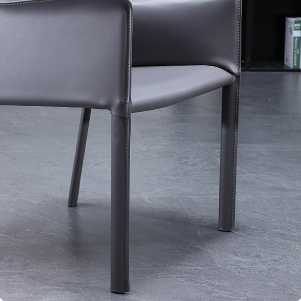 Chaise de salle à manger moderne en similicuir, finition mate, fauteuil de salle à manger Parsons