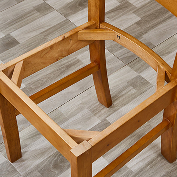 Traditioneller Esszimmerstuhl Holz Essnetzstuhl mit 4 Beinen zum Gebrauch zu Hause