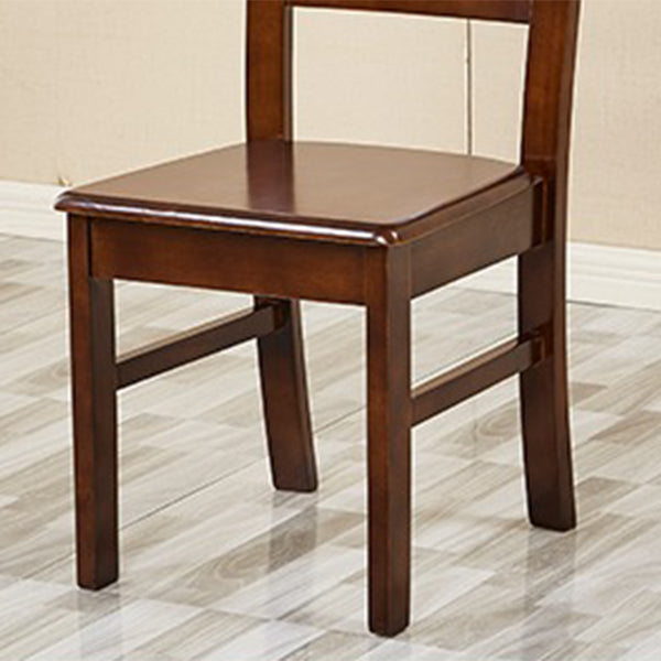 Traditional Dining Room Chair Wood Dining Side Chair with 4 Legs for Home Use