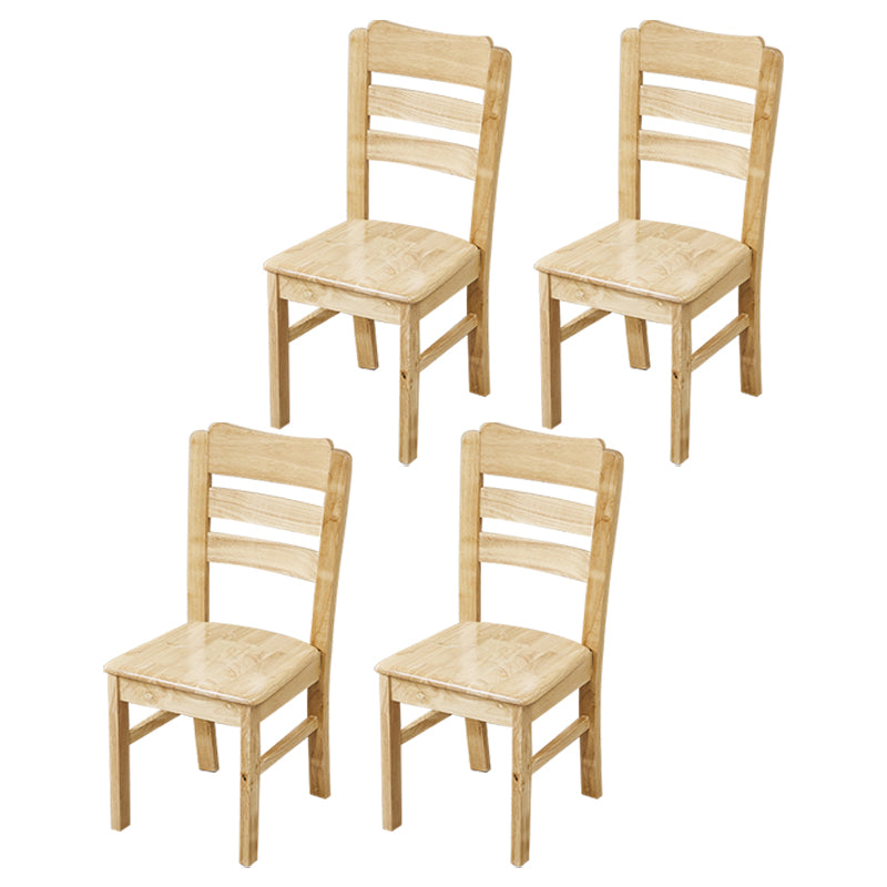 Traditional Dining Room Chair Wood Dining Side Chair with 4 Legs for Home Use