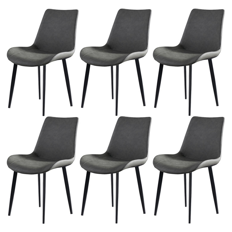 Chaises de salle à manger sans bras scandinaves en métal, chaise Parsons pour salle à manger, chaise d'appoint pour la maison