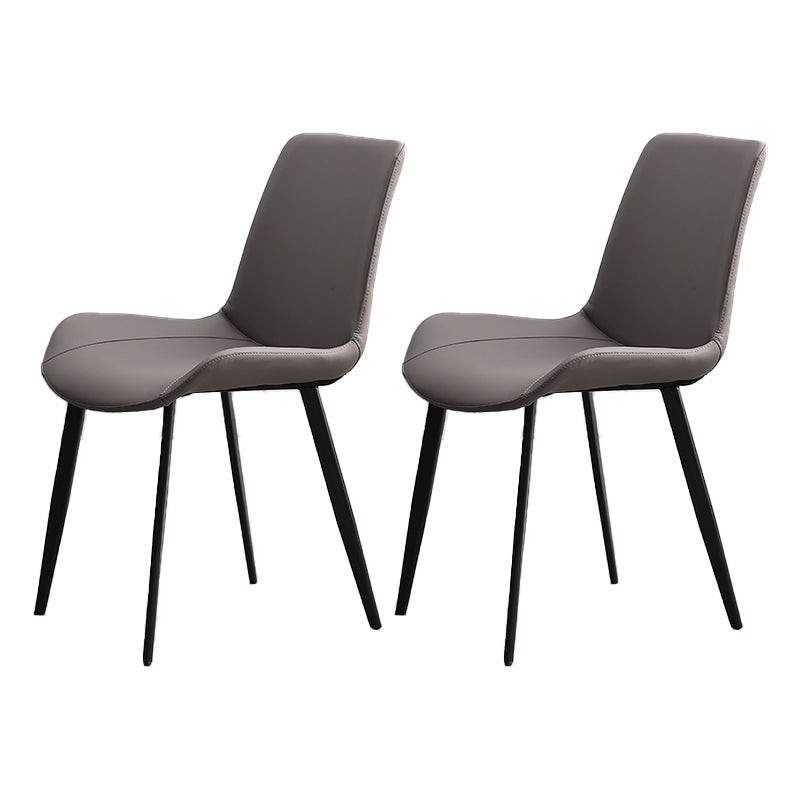 Chaises de salle à manger sans bras scandinaves en métal, chaise Parsons pour salle à manger, chaise d'appoint pour la maison