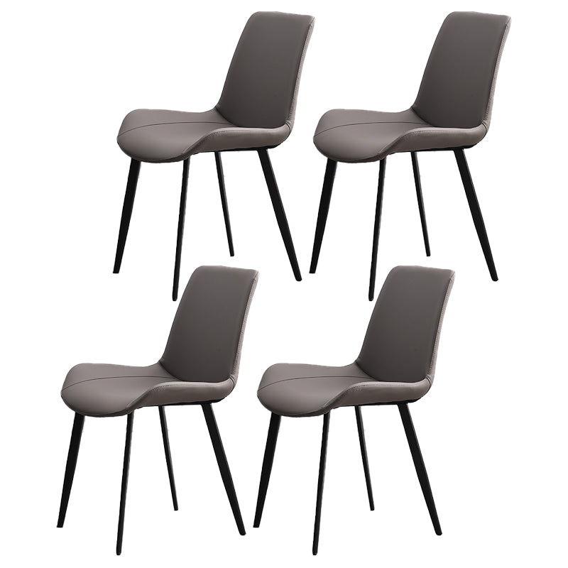 Chaises de salle à manger sans bras scandinaves en métal, chaise Parsons pour salle à manger, chaise d'appoint pour la maison