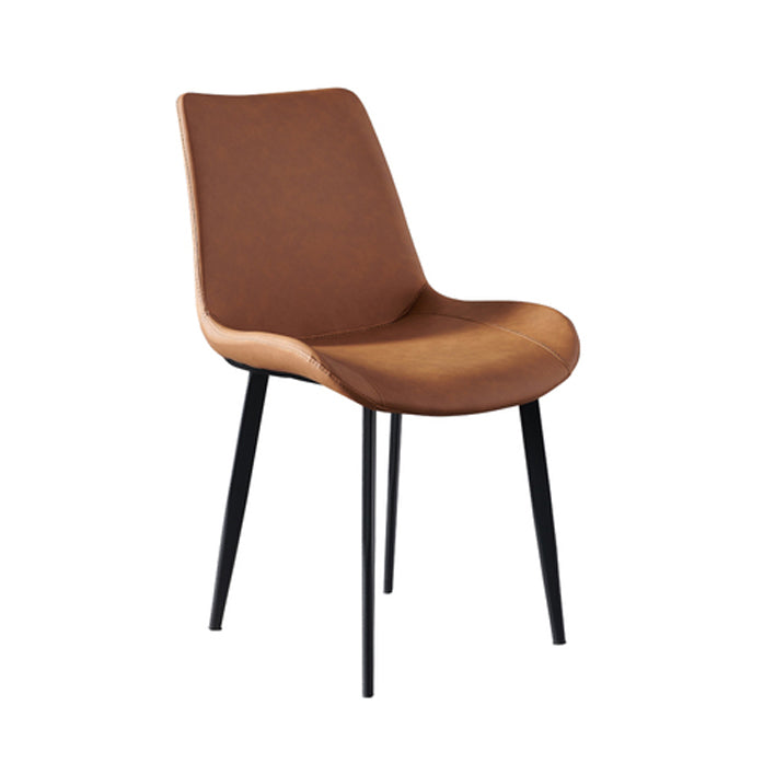 Chaises de salle à manger sans bras scandinaves en métal, chaise Parsons pour salle à manger, chaise d'appoint pour la maison