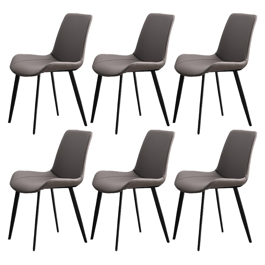 Chaises de salle à manger sans bras scandinaves en métal, chaise Parsons pour salle à manger, chaise d'appoint pour la maison