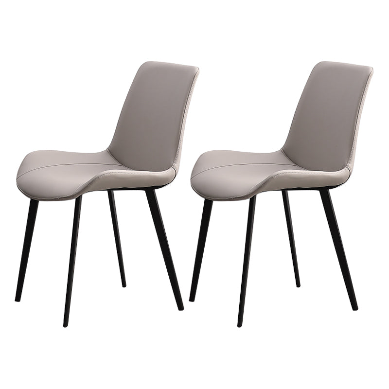 Chaises de salle à manger sans bras scandinaves en métal, chaise Parsons pour salle à manger, chaise d'appoint pour la maison