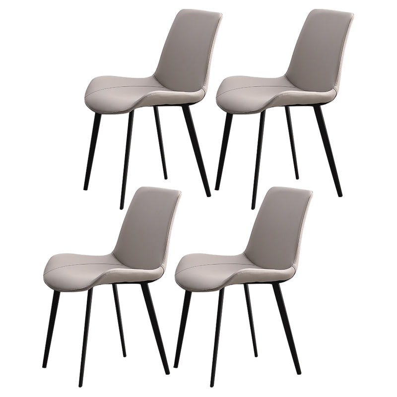 Chaises de salle à manger sans bras scandinaves en métal, chaise Parsons pour salle à manger, chaise d'appoint pour la maison