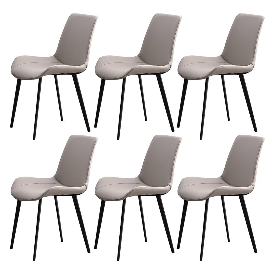 Chaises de salle à manger sans bras scandinaves en métal, chaise Parsons pour salle à manger, chaise d'appoint pour la maison