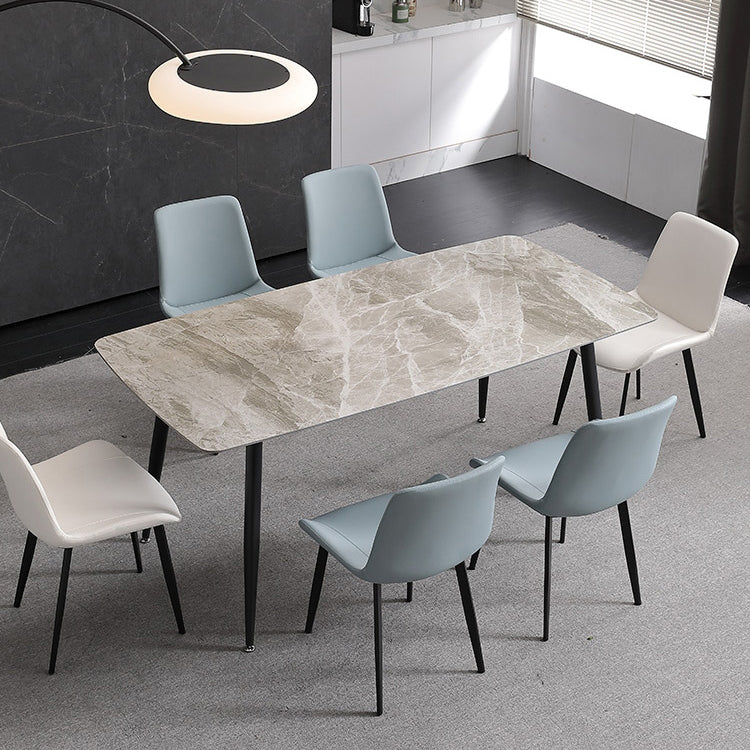 Chaises de salle à manger sans bras scandinaves en métal, chaise Parsons pour salle à manger, chaise d'appoint pour la maison