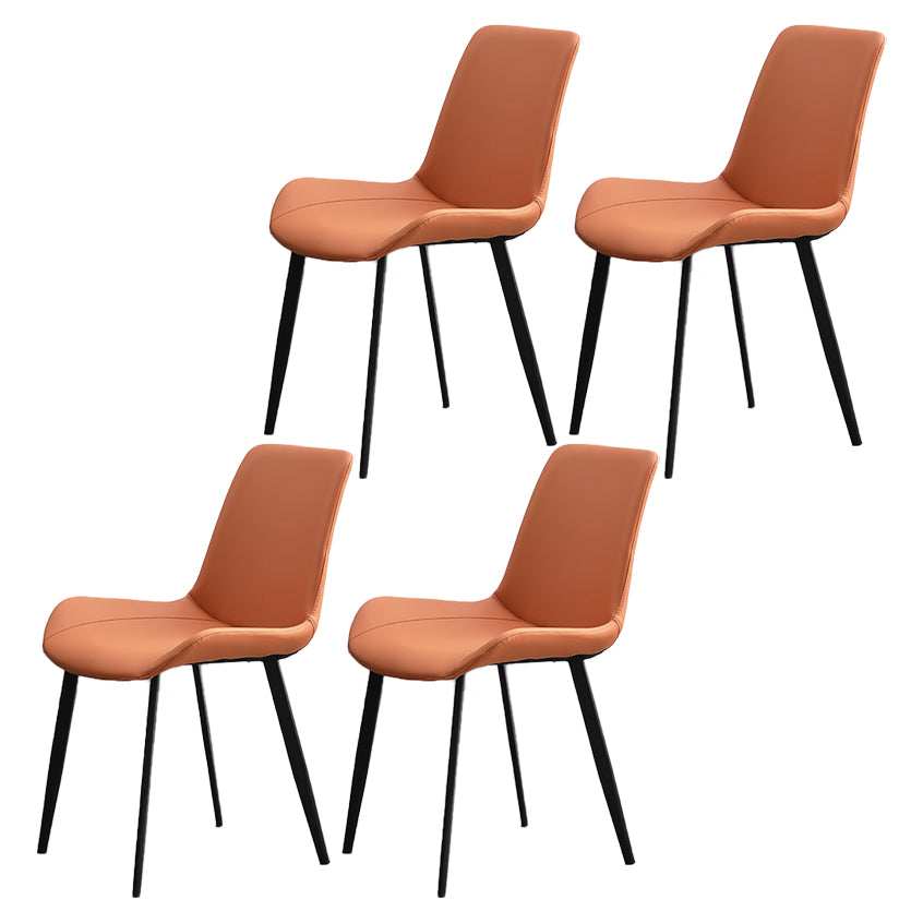 Chaises de salle à manger sans bras scandinaves en métal, chaise Parsons pour salle à manger, chaise d'appoint pour la maison