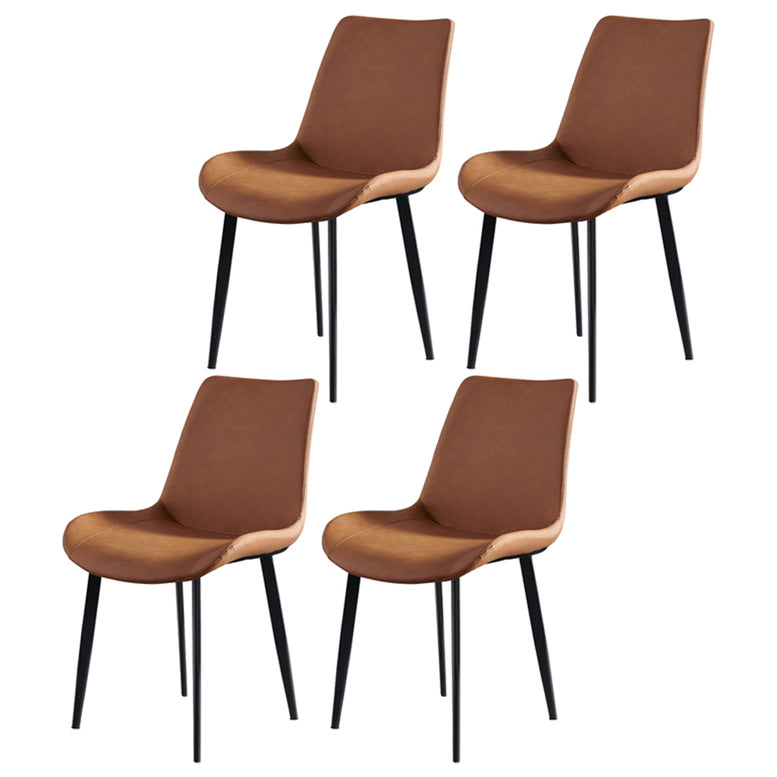 Chaises de salle à manger sans bras scandinaves en métal, chaise Parsons pour salle à manger, chaise d'appoint pour la maison