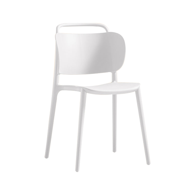Nordic Style Plastic Dining Chair Open Back Dining Side Chair for Home Use