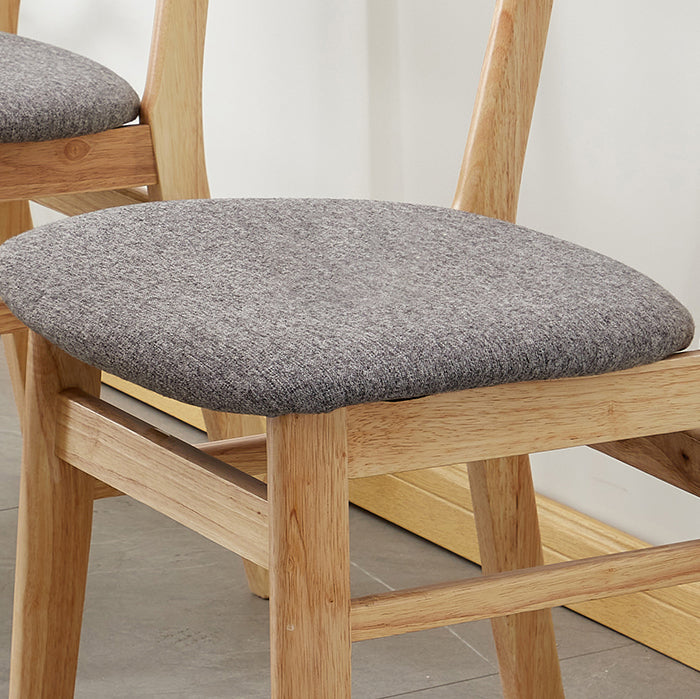 Chaise d'appoint de salle à manger moderne en bois avec coussin, chaise d'appoint à dossier ouvert pour la cuisine