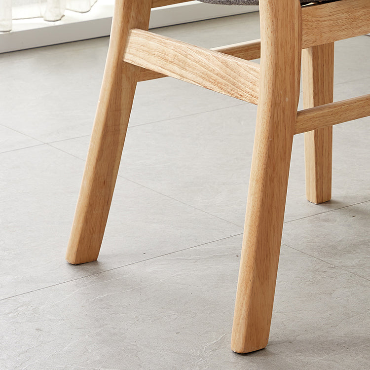 Chaise d'appoint de salle à manger moderne en bois avec coussin, chaise d'appoint à dossier ouvert pour la cuisine
