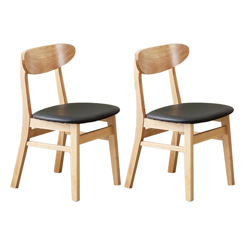 Chaise d'appoint de salle à manger moderne en bois avec coussin, chaise d'appoint à dossier ouvert pour la cuisine