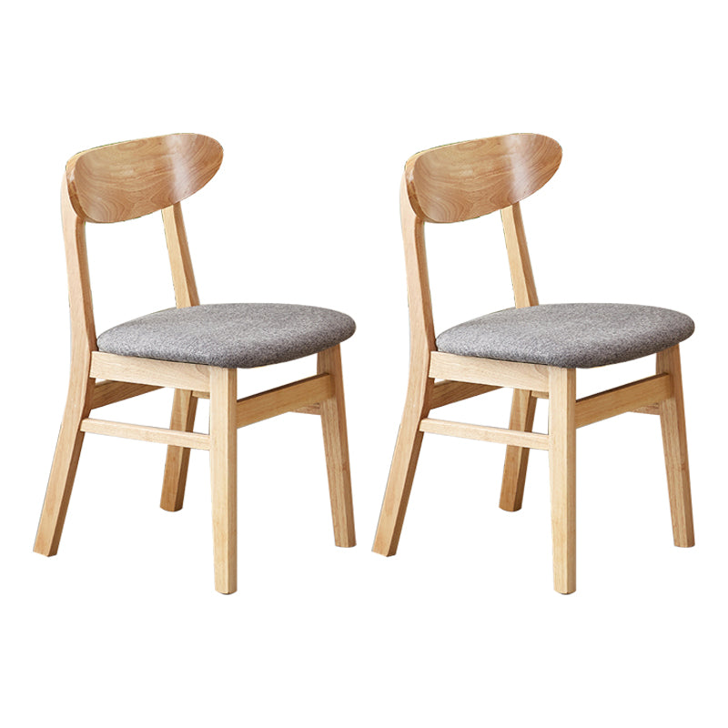 Chaise d'appoint de salle à manger moderne en bois avec coussin, chaise d'appoint à dossier ouvert pour la cuisine