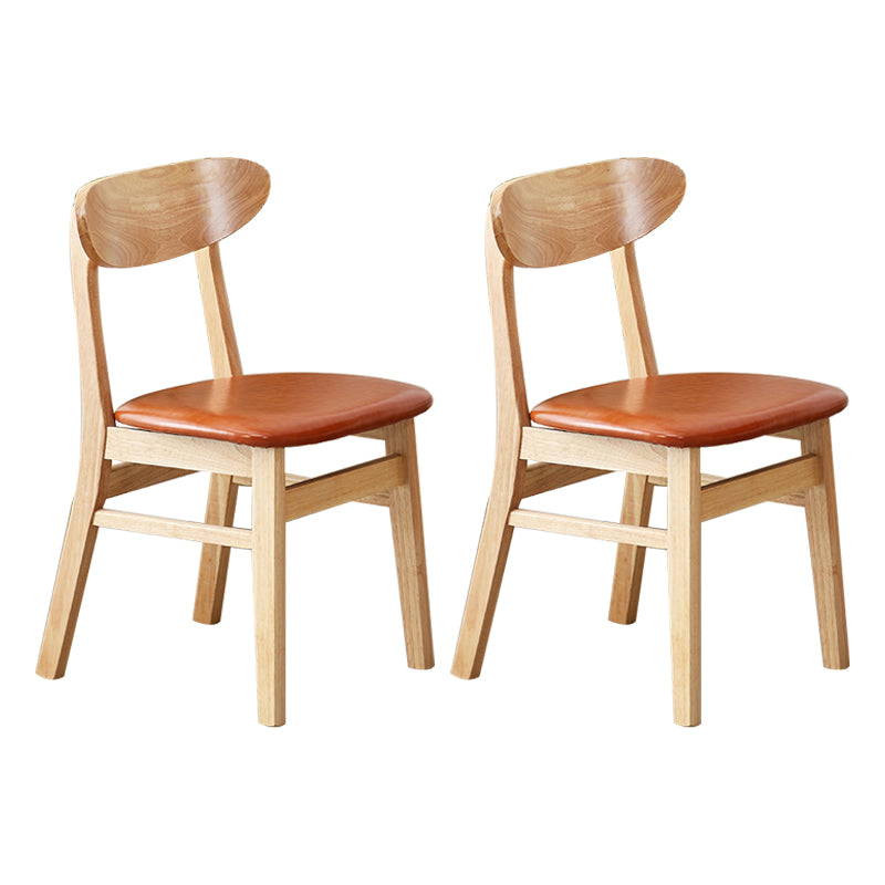 Chaise d'appoint de salle à manger moderne en bois avec coussin, chaise d'appoint à dossier ouvert pour la cuisine