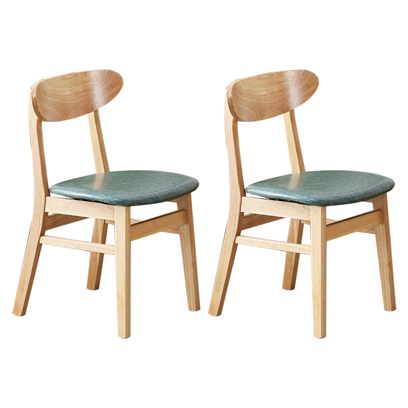 Chaise d'appoint de salle à manger moderne en bois avec coussin, chaise d'appoint à dossier ouvert pour la cuisine