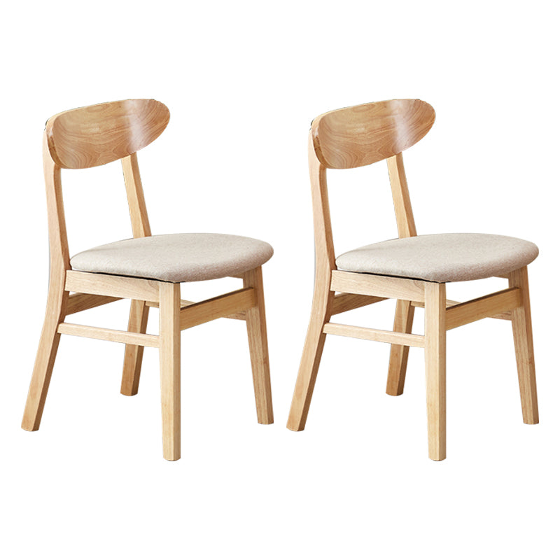 Chaise d'appoint de salle à manger moderne en bois avec coussin, chaise d'appoint à dossier ouvert pour la cuisine