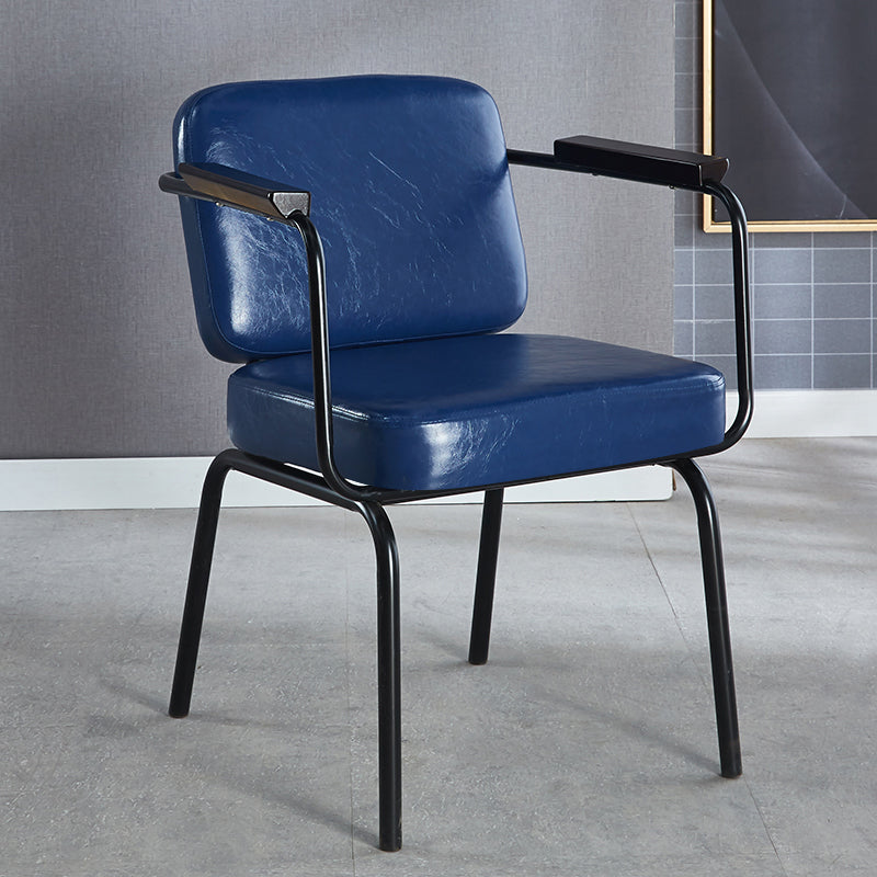 Chaise de salle à manger industrielle en métal, finition métallique, fauteuil de salle à manger Parsons