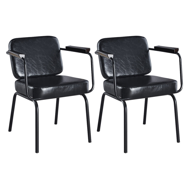 Chaise de salle à manger industrielle en métal, finition métallique, fauteuil de salle à manger Parsons
