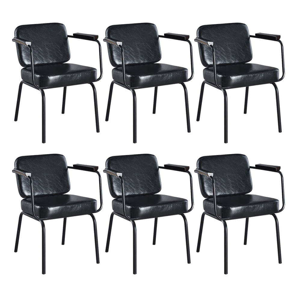 Chaise de salle à manger industrielle en métal, finition métallique, fauteuil de salle à manger Parsons