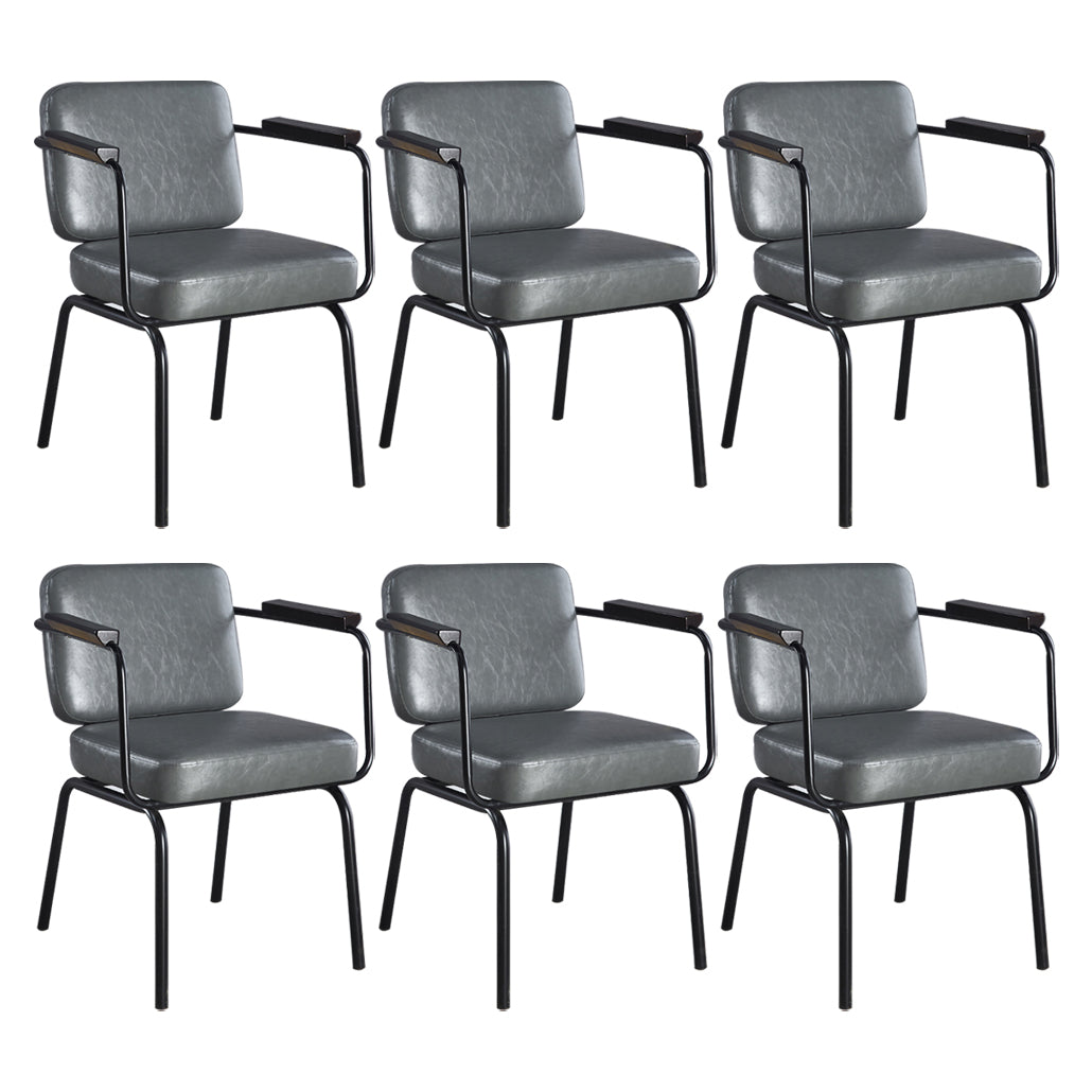 Chaise de salle à manger industrielle en métal, finition métallique, fauteuil de salle à manger Parsons