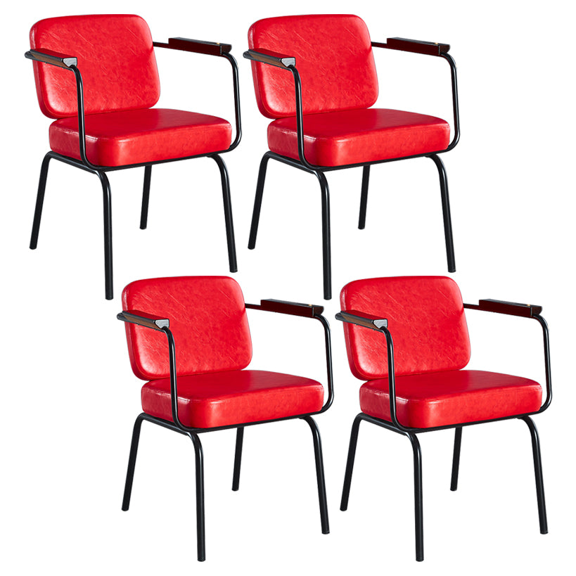 Chaise de salle à manger industrielle en métal, finition métallique, fauteuil de salle à manger Parsons
