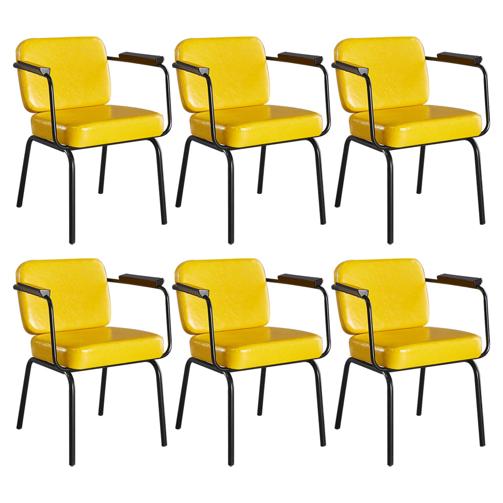 Chaise de salle à manger industrielle en métal, finition métallique, fauteuil de salle à manger Parsons