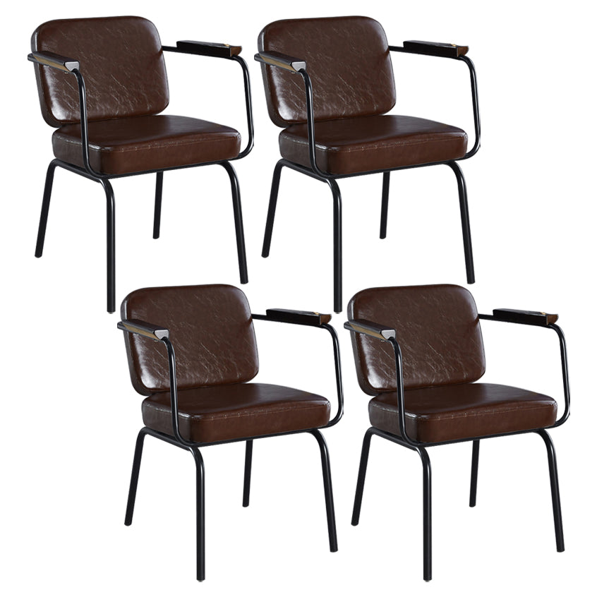 Chaise de salle à manger industrielle en métal, finition métallique, fauteuil de salle à manger Parsons