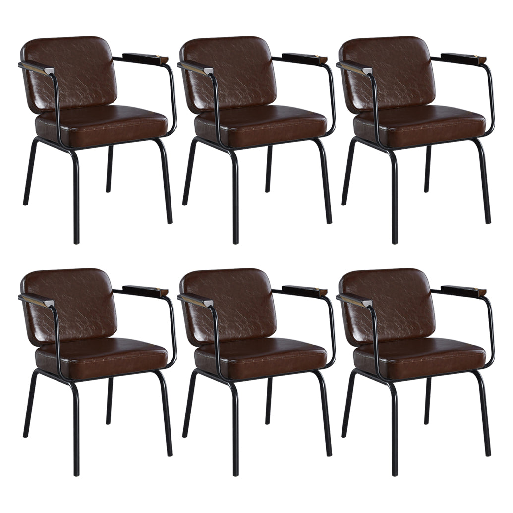 Chaise de salle à manger industrielle en métal, finition métallique, fauteuil de salle à manger Parsons