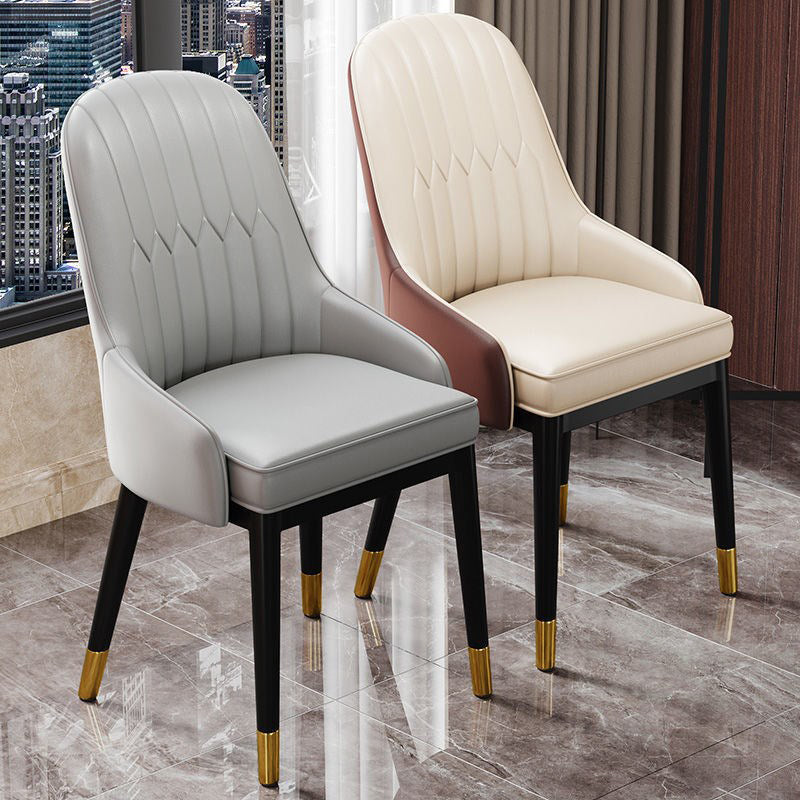 Chaise à bras en métal scandinave, chaise Parsons pour salle à manger, chaise d'appoint pour la maison